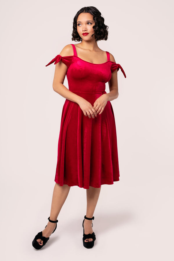 hell bunny Carrie Dress Red