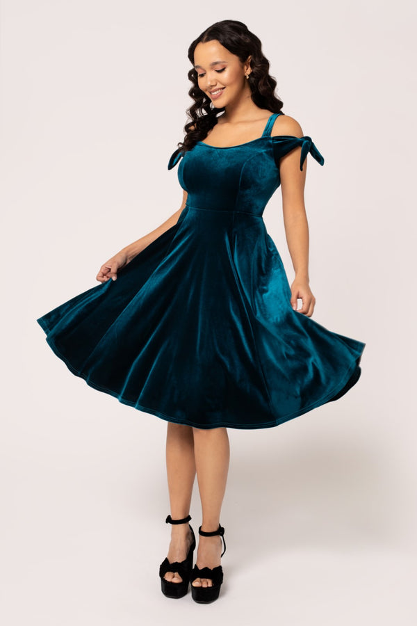Hell Bunny Carrie Dress Teal