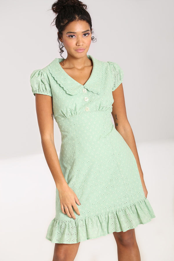 hell bunny Celia Mini Dress Mint