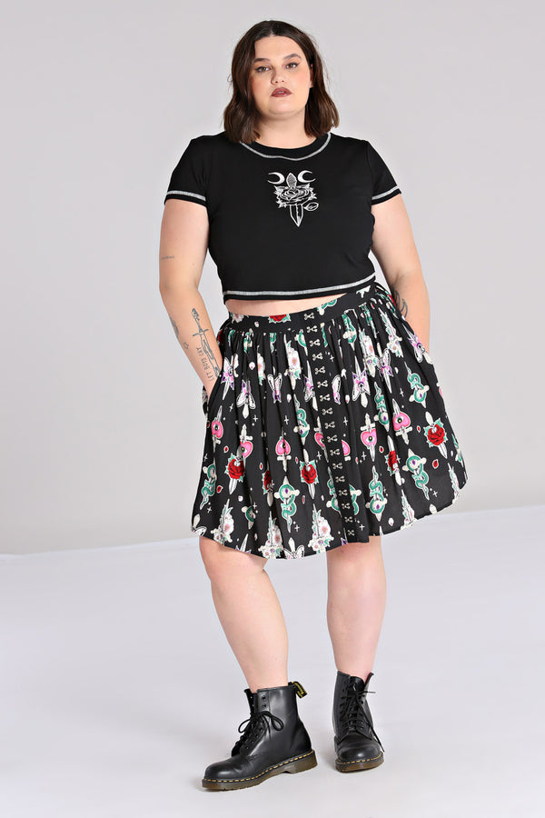 Hell Bunny Cersei Skirt Black