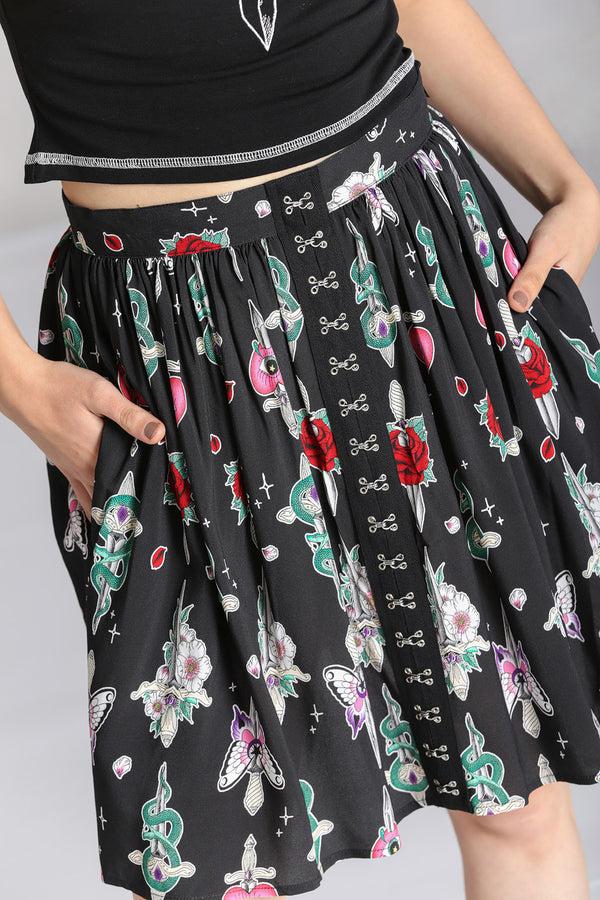 Hell Bunny Cersei Skirt Black