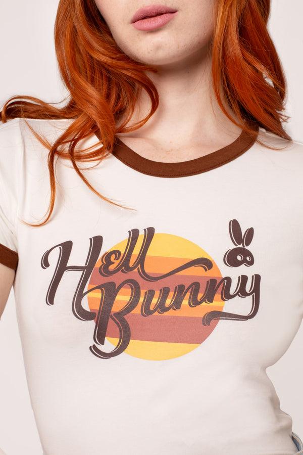 Hell Bunny Charlie T-Shirt Brown