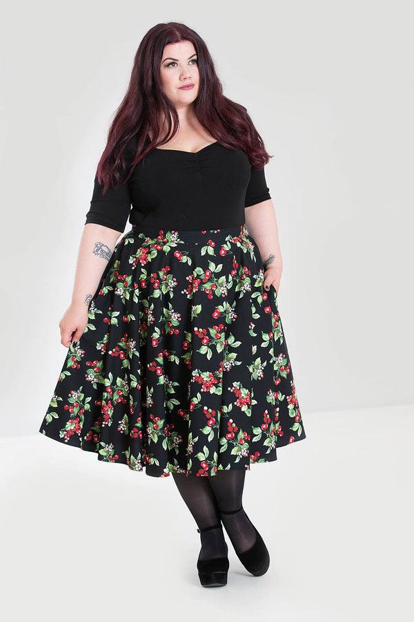 Hell Bunny Cherie 50's Skirt Black