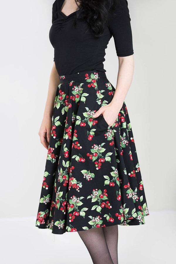 Hell Bunny Cherie 50's Skirt Black