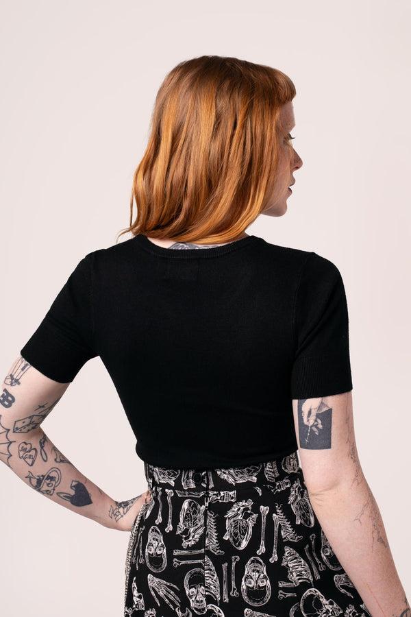 Hell Bunny Cobweb Top Black