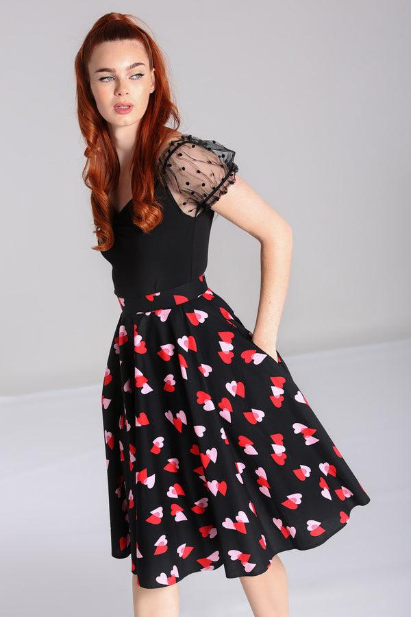 Hell Bunny Confetti Skirt Black