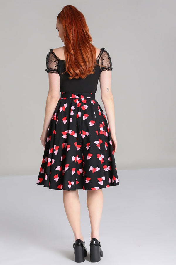 Hell Bunny Confetti Skirt Black