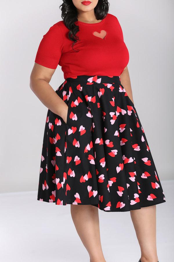Hell Bunny Confetti Skirt Black