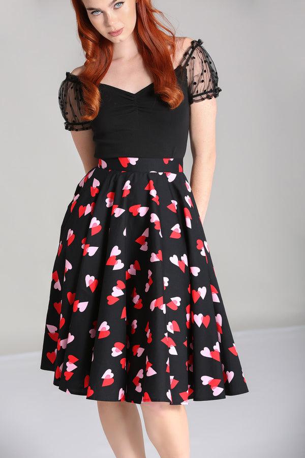 hell bunny Confetti Skirt Black