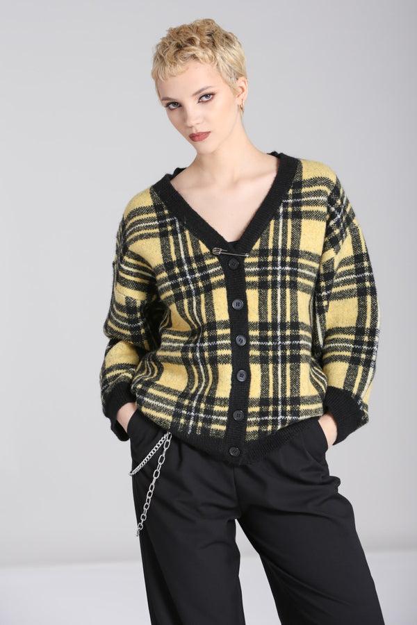 hell bunny Corey Cardigan Yellow