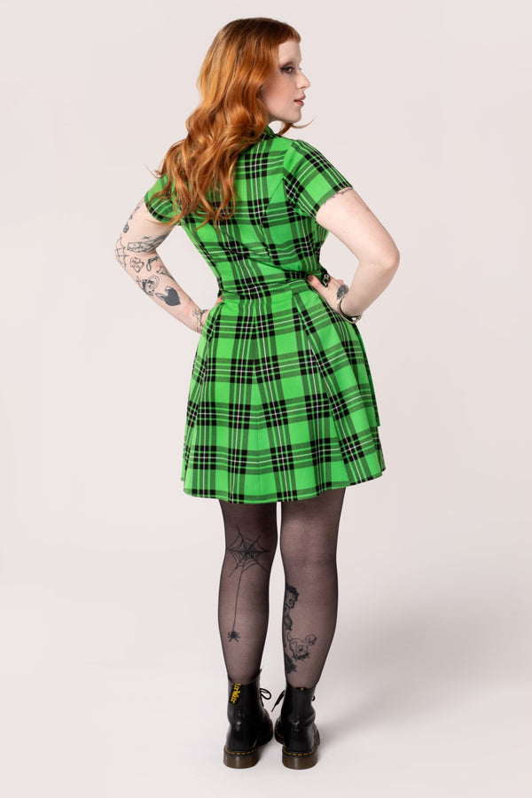 Hell Bunny Corey Dress Green