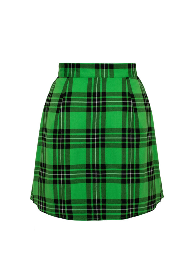 Hell Bunny Corey Skirt Green