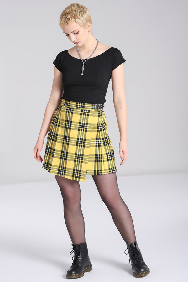 Hell Bunny Corey Skirt Yellow