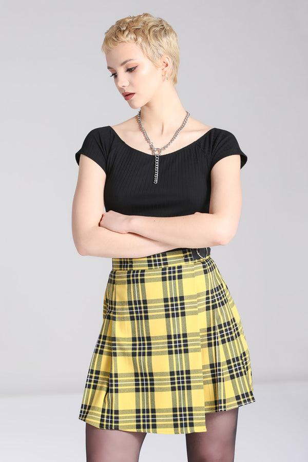 hell bunny Corey Skirt Yellow