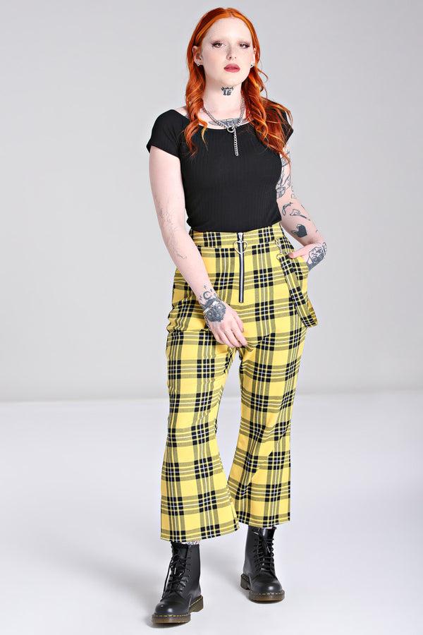 Hell Bunny Corey Trousers Yellow