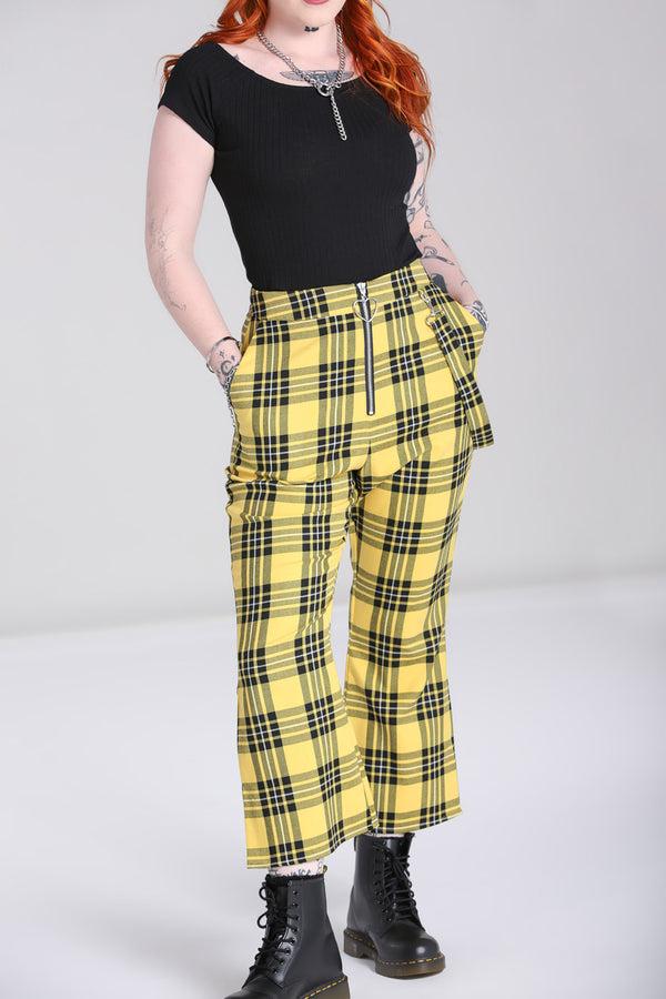 hell bunny Corey Trousers Yellow