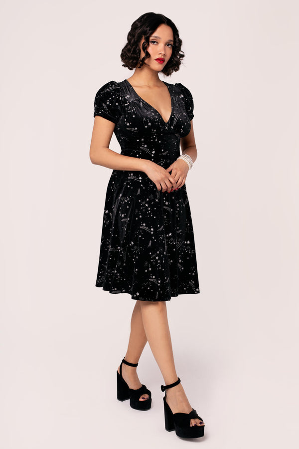 Hell Bunny Cosmic Dust Dress Black