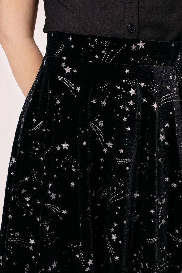 Hell Bunny Cosmic Dust Skirt Black