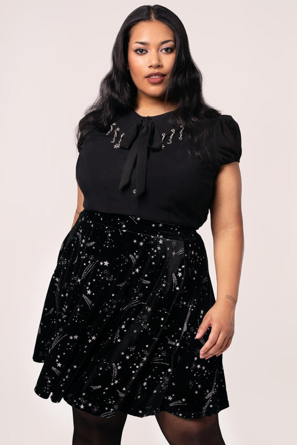 Hell Bunny Cosmic Dust Skirt Black