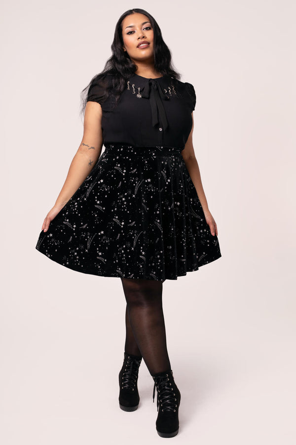 Hell Bunny Cosmic Dust Skirt Black