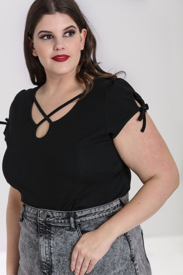Hell Bunny Cristina Top Black