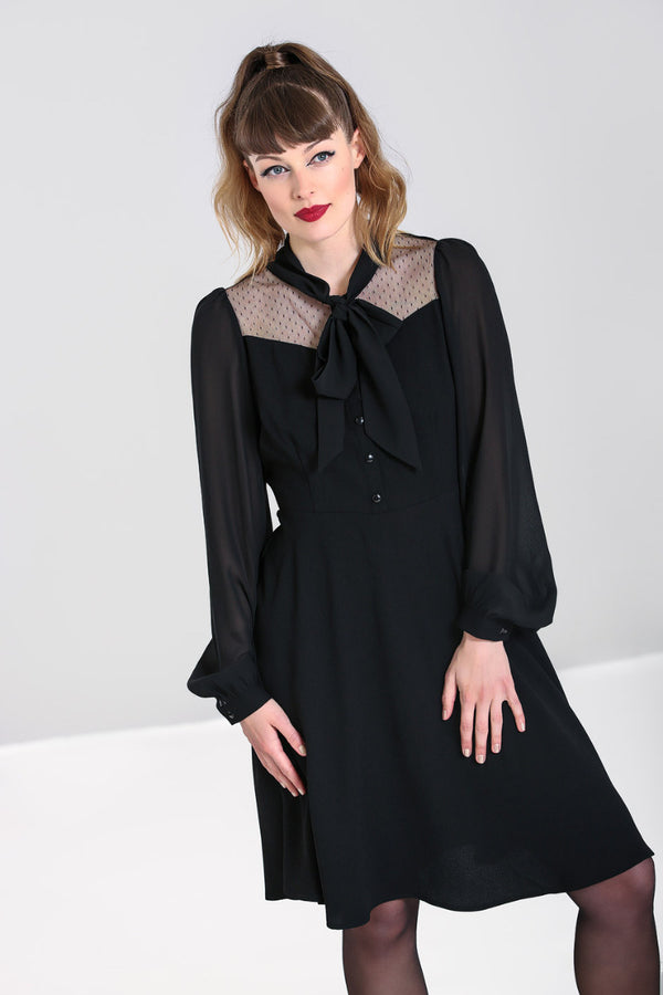 hell bunny Darcia Mid Dress Black