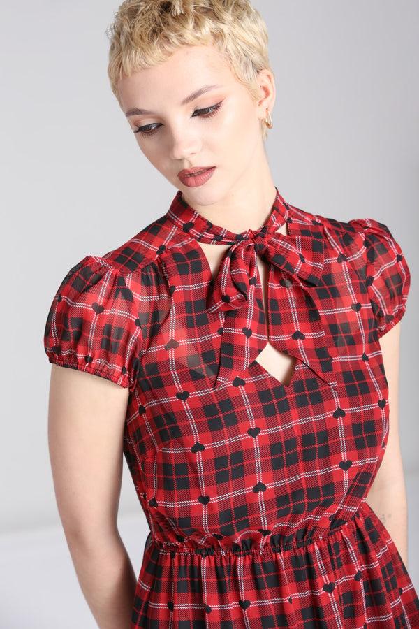 Hell Bunny Date Night Knee Dress Red