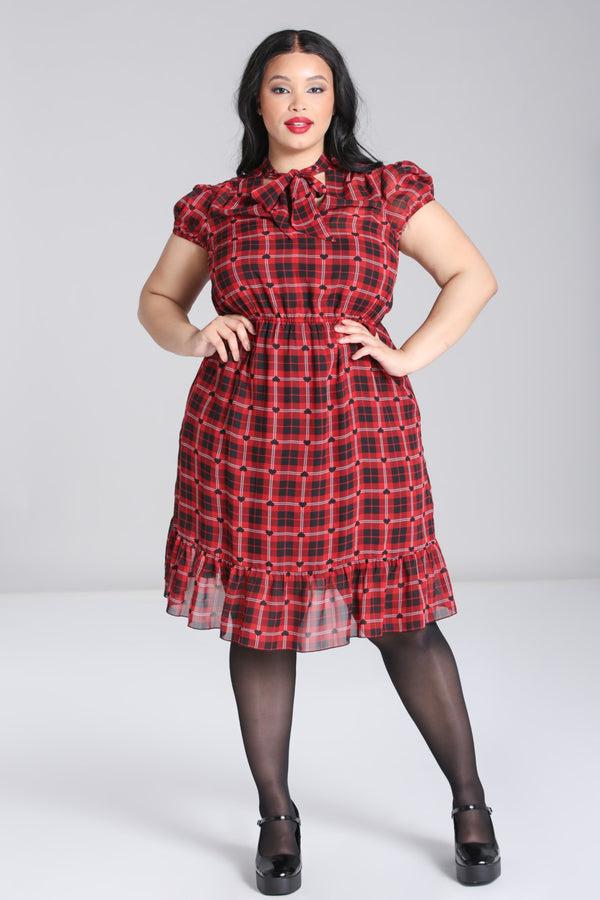 Hell Bunny Date Night Knee Dress Red