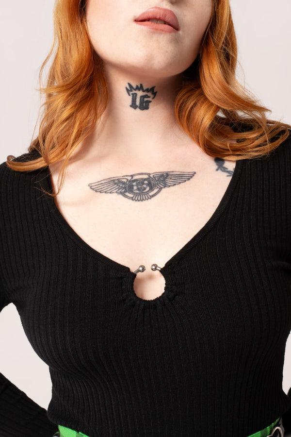 Hell Bunny Death Or Glory Top Black