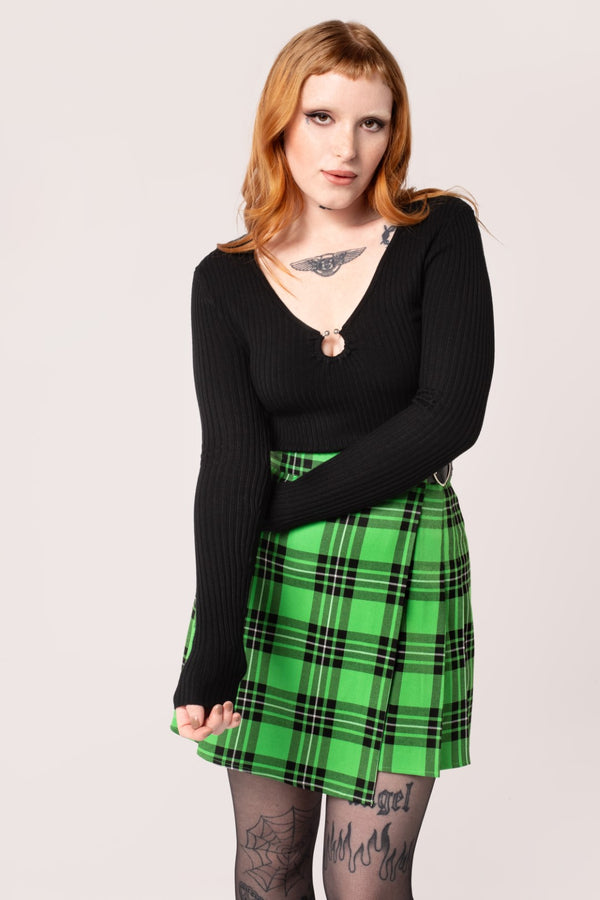 hell bunny Death Or Glory Top Black