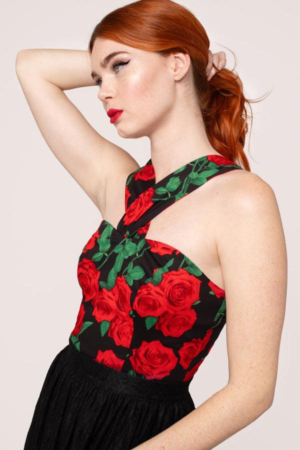 Hell Bunny Dolce Vita Top Black