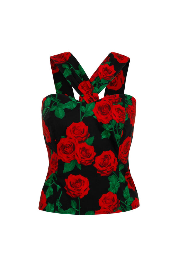 Hell Bunny Dolce Vita Top Black