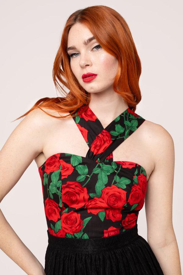 hell bunny Dolce Vita Top Black