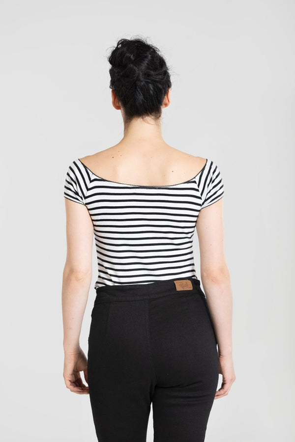 Hell Bunny Dolly Top Black