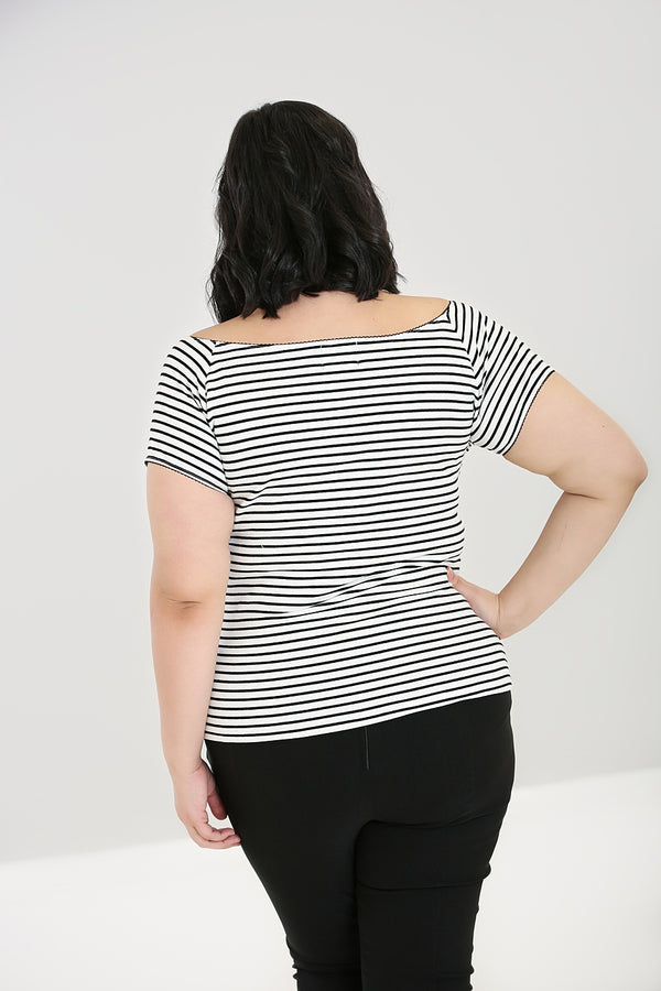 Hell Bunny Dolly Top Black