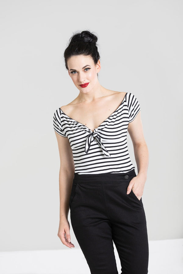 hell bunny Dolly Top Black