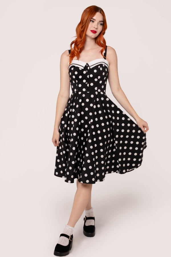 hell bunny Domino Dress Black