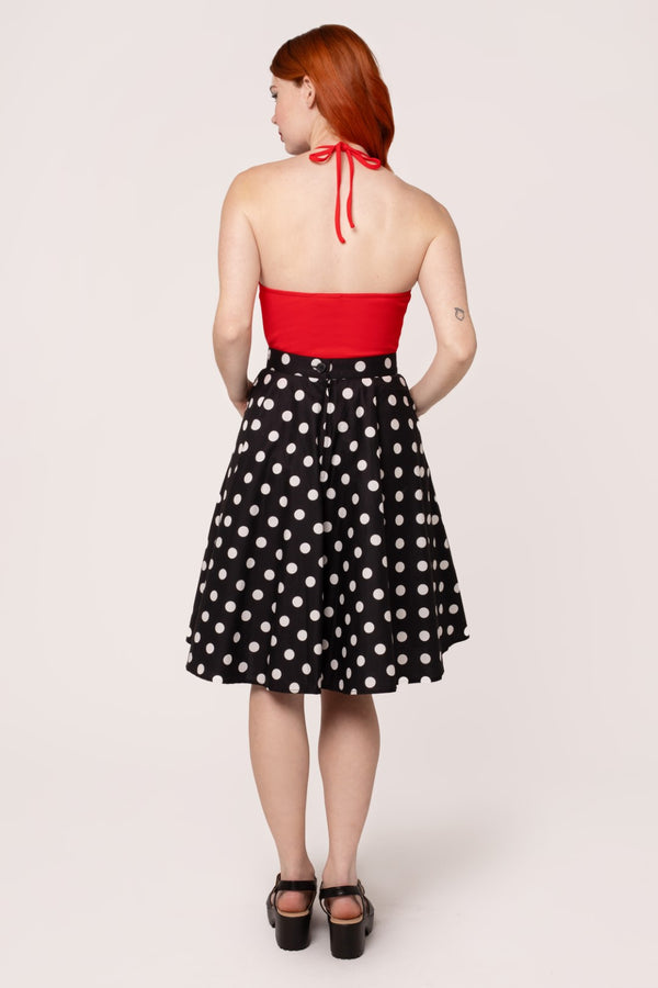 Hell Bunny Domino Skirt Black