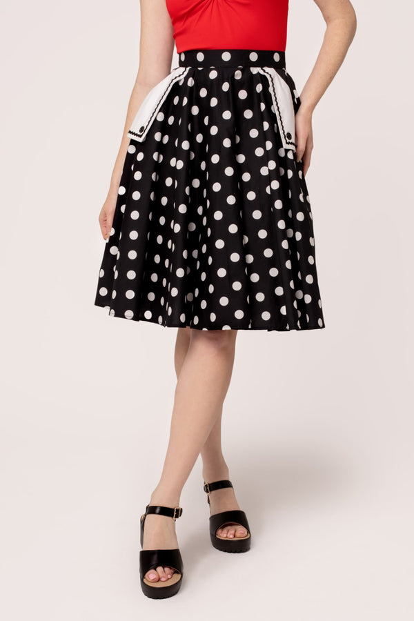 hell bunny Domino Skirt Black