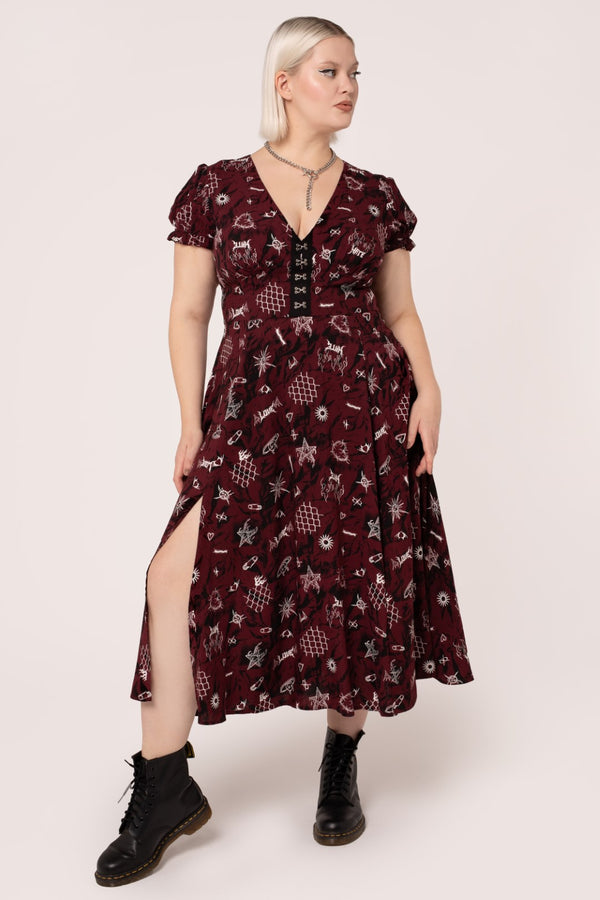 hell bunny Doomed Dress Black