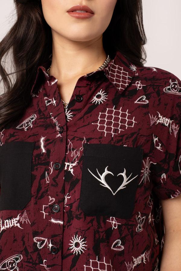 Hell Bunny Doomed Shirt Black