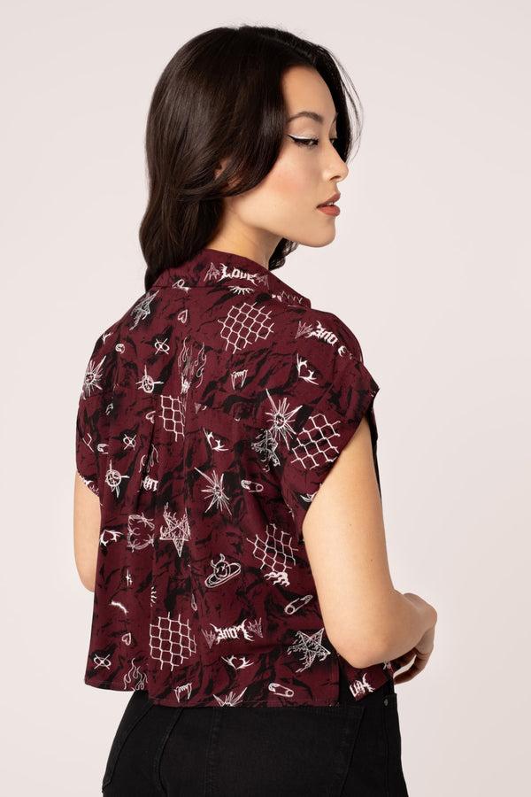 Hell Bunny Doomed Shirt Black