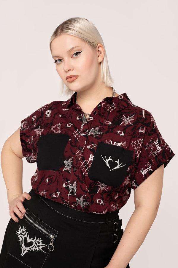 Hell Bunny Doomed Shirt Black