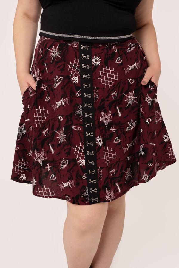 Hell Bunny Doomed Skirt Black