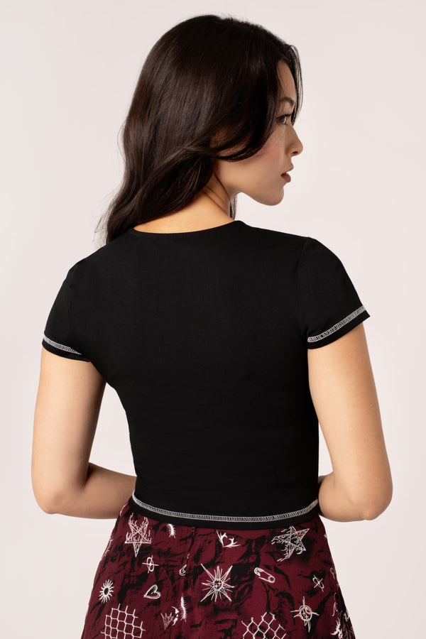 Hell Bunny Doomed Top Black