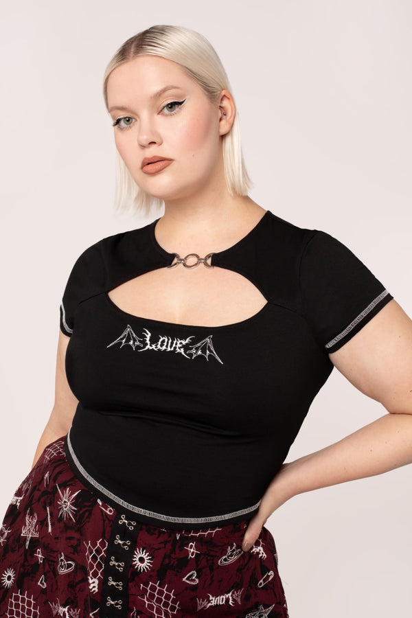 Hell Bunny Doomed Top Black