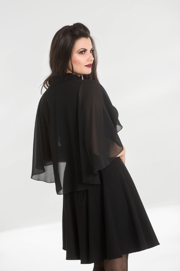 Hell Bunny Draco Blouse Black