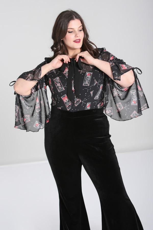 Hell Bunny Duality Blouse Black