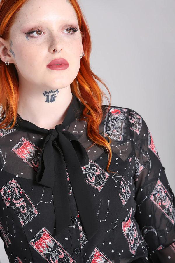 Hell Bunny Duality Blouse Black