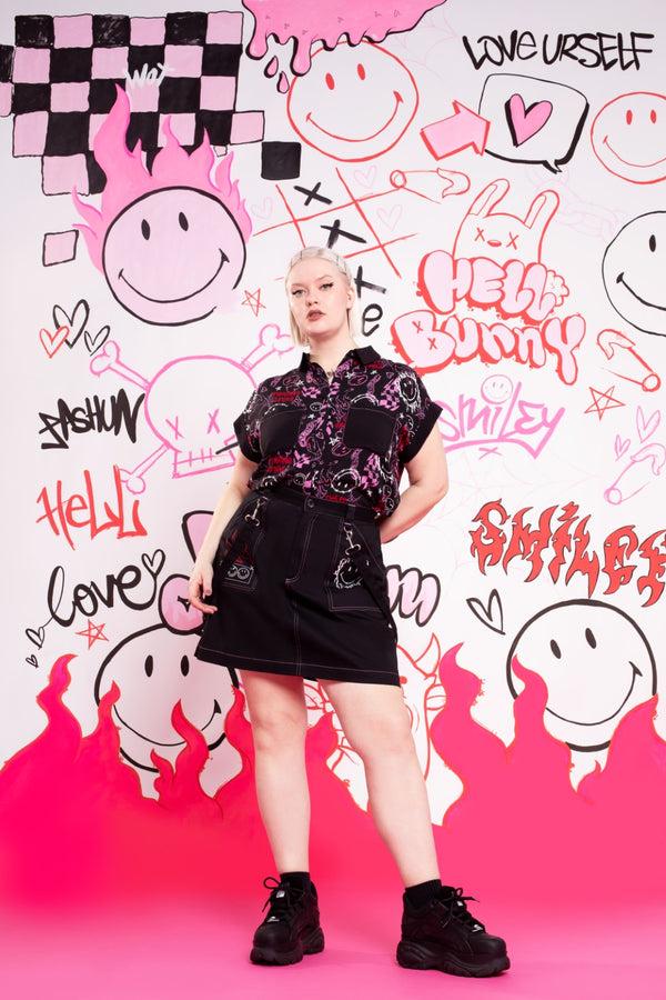 Hell Bunny Dylan Skirt Black